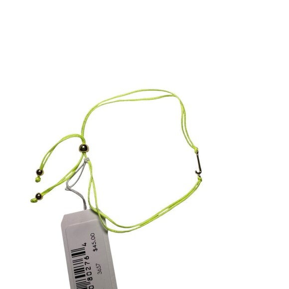 Gorjana Initial Prism Bracelet – Green String “J” Gold Plated, New in Packaging - Picture 3 of 4